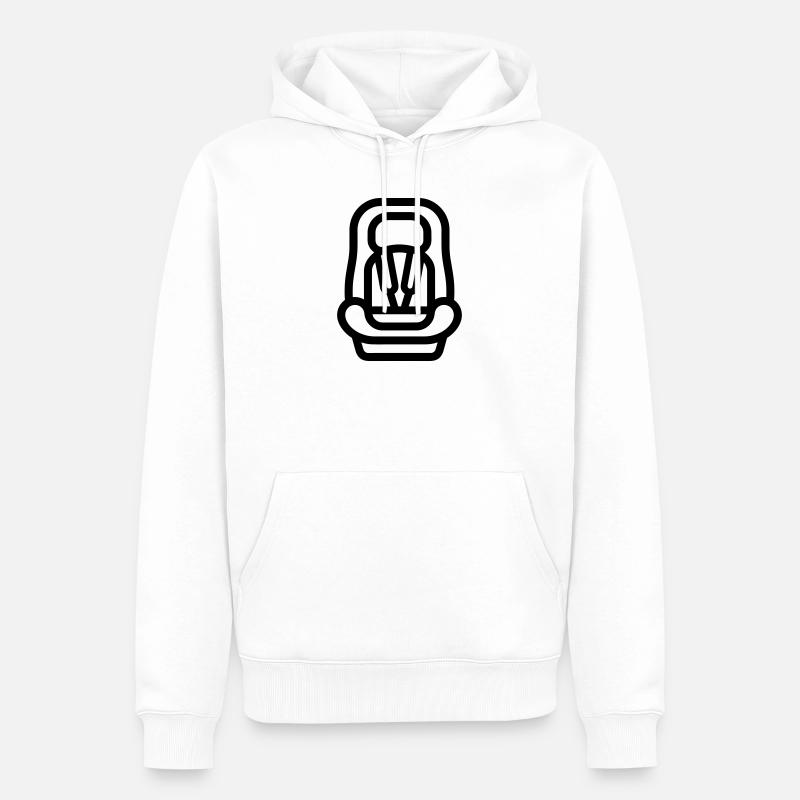 siège auto bébé - Sweat à capuche Premium bio Homme - blanc