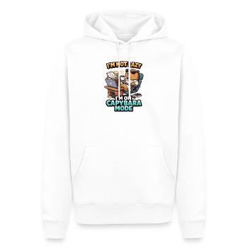Capybara Mode Not Lazy Bear - Men’s Premium Organic Hoodie - white - Front - Nico (187cm)