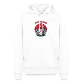Glückspilz Cartoon Pilz - Männer Premium Bio Hoodie - Weiß - Vorne - Nico (187cm)