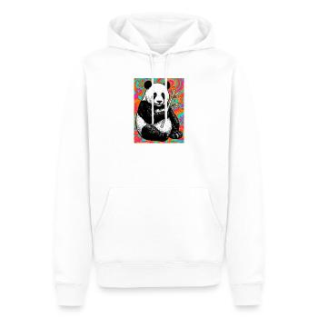 panda - Sweat à capuche Premium bio Homme - blanc - Devant - Nico (187cm)