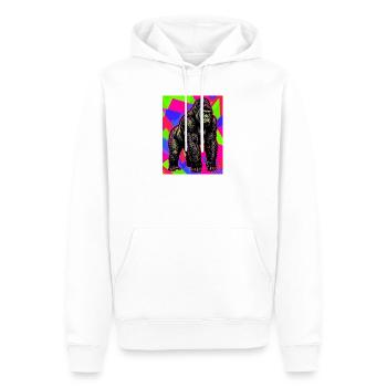 gorilla - Men’s Premium Organic Hoodie - white - Front - Nico (187cm)