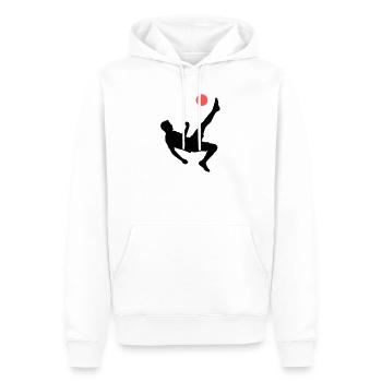 Football aérien dynamique - Sweat à capuche Premium bio Homme - blanc - Devant - Nico (187cm)