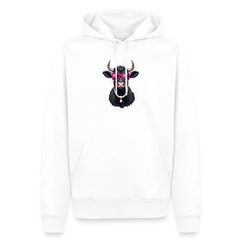 Kuh - Männer Premium Bio Hoodie - Weiß - Vorne - Nico (187cm)