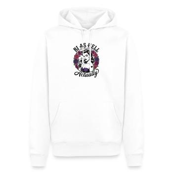 LGBTQ-Pride-Monat – Bi wie die Hölle, eigentlich - Männer Premium Bio Hoodie - Weiß - Vorne - Nico (187cm)