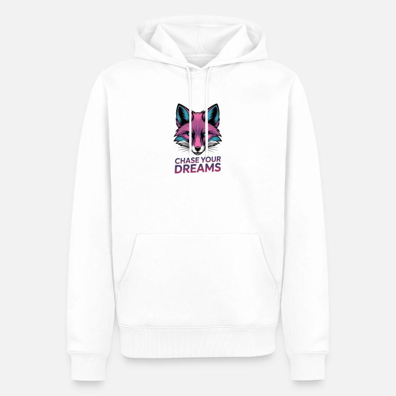 Fuchs-Jagd-Träume - Männer Premium Bio Hoodie - Weiß