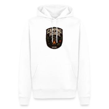 Camping Horde 2026 Metal Festival Camp Badge - Männer Premium Bio Hoodie - Weiß - Vorne - Nico (187cm)