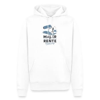 Maler in Rente – Pinsel weg & Farbrolle Grafik - Männer Premium Bio Hoodie - Weiß - Vorne - Nico (187cm)
