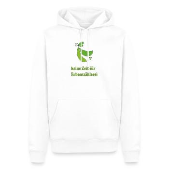 Keine Zeit Für Erbsenzähler – Grüne Erbse - Männer Premium Bio Hoodie - Weiß - Vorne - Nico (187cm)