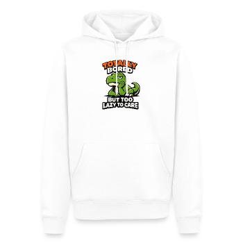 Seriously Bored Dinosaur - Männer Premium Bio Hoodie - Weiß - Vorne - Nico (187cm)