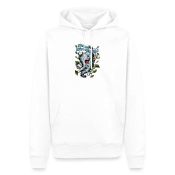 Kleiner Wirbelwind Lachender Tornado - Männer Premium Bio Hoodie - Weiß - Vorne - Nico (187cm)
