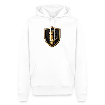 Bouclier du Saltelaire d’Or - Sweat à capuche Premium bio Homme - blanc - Devant - Nico (187cm)