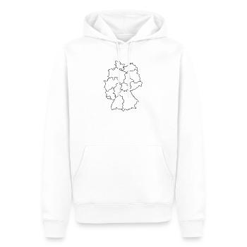 Karte von Deutschland - Männer Premium Bio Hoodie - Weiß - Vorne - Nico (187cm)