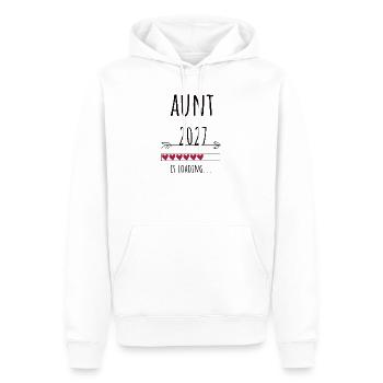 Pregnancy Announcement – Tante 2027 Geschenk - Männer Premium Bio Hoodie - Weiß - Vorne - Nico (187cm)