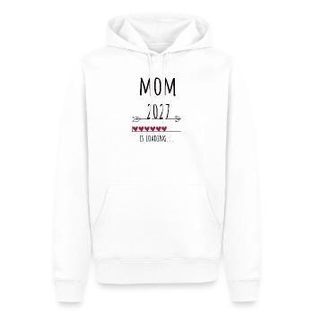 Pregnancy Announcement – Mama 2027 Geschenk - Männer Premium Bio Hoodie - Weiß - Vorne - Nico (187cm)