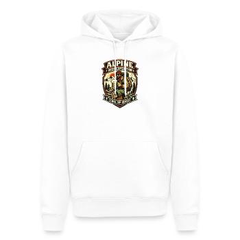 Alpine Bier Expedition - Männer Premium Bio Hoodie - Weiß - Vorne - Nico (187cm)