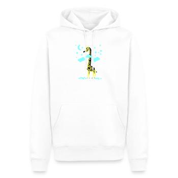 star-mangeur girafe - Sweat à capuche Premium bio Homme - blanc - Devant - Nico (187cm)