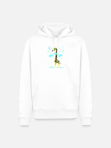 sternenfresser giraffe - Men’s Premium Organic Hoodie - white