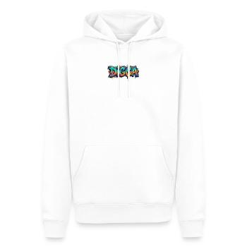 Digga Graffiti Neon Burst - Sweat à capuche Premium bio Homme - blanc - Devant - Nico (187cm)