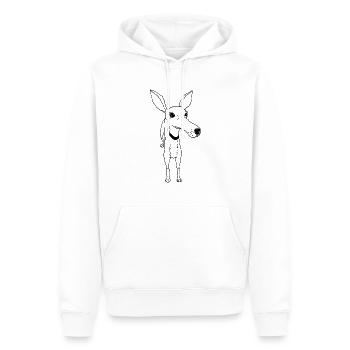 Goofy Dog - Männer Premium Bio Hoodie - Weiß - Vorne - Nico (187cm)