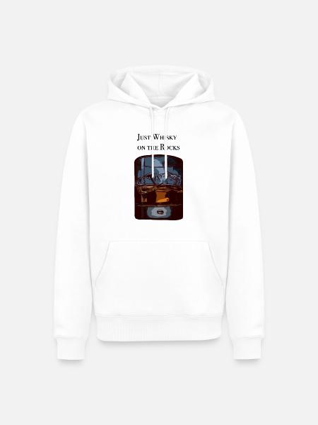 Just Whiskey - Männer Premium Bio Hoodie - Weiß