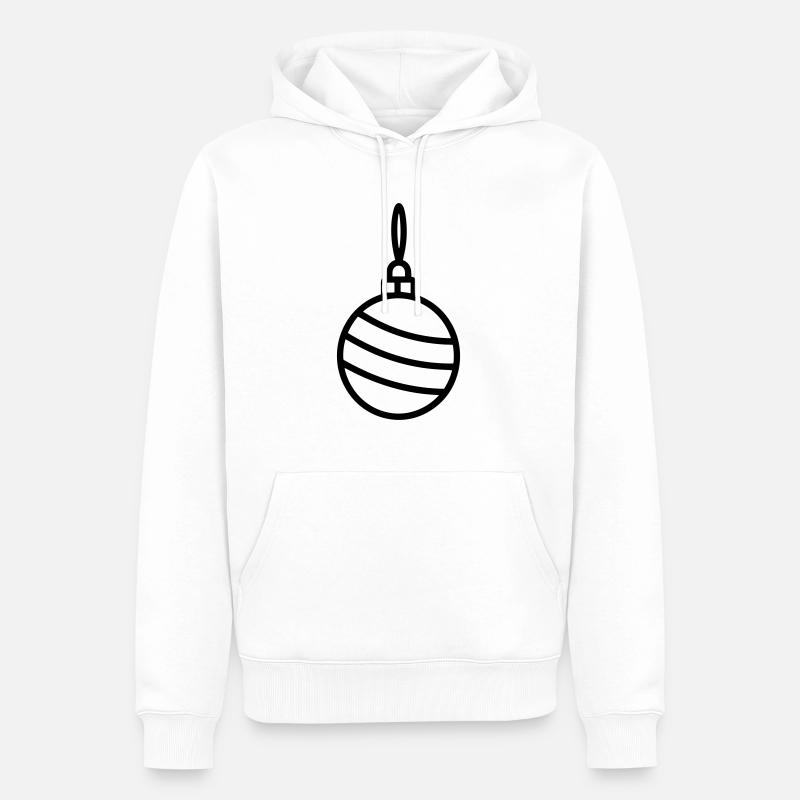 Weihnachtskugel - Männer Premium Bio Hoodie - Weiß