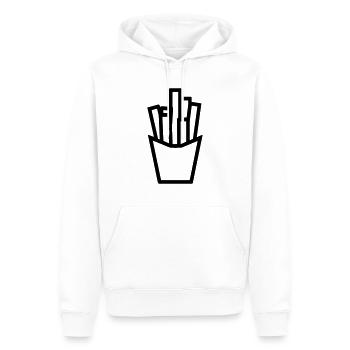 Pommes frites - Männer Premium Bio Hoodie - Weiß - Vorne - Nico (187cm)