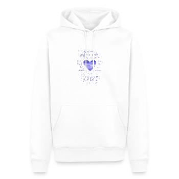 blau, herz, graffiti, blau,schrift,zeichnung - Männer Premium Bio Hoodie - Weiß - Vorne - Nico (187cm)