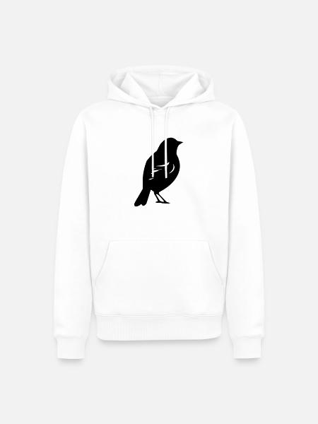 Bird - Men’s Premium Organic Hoodie - white