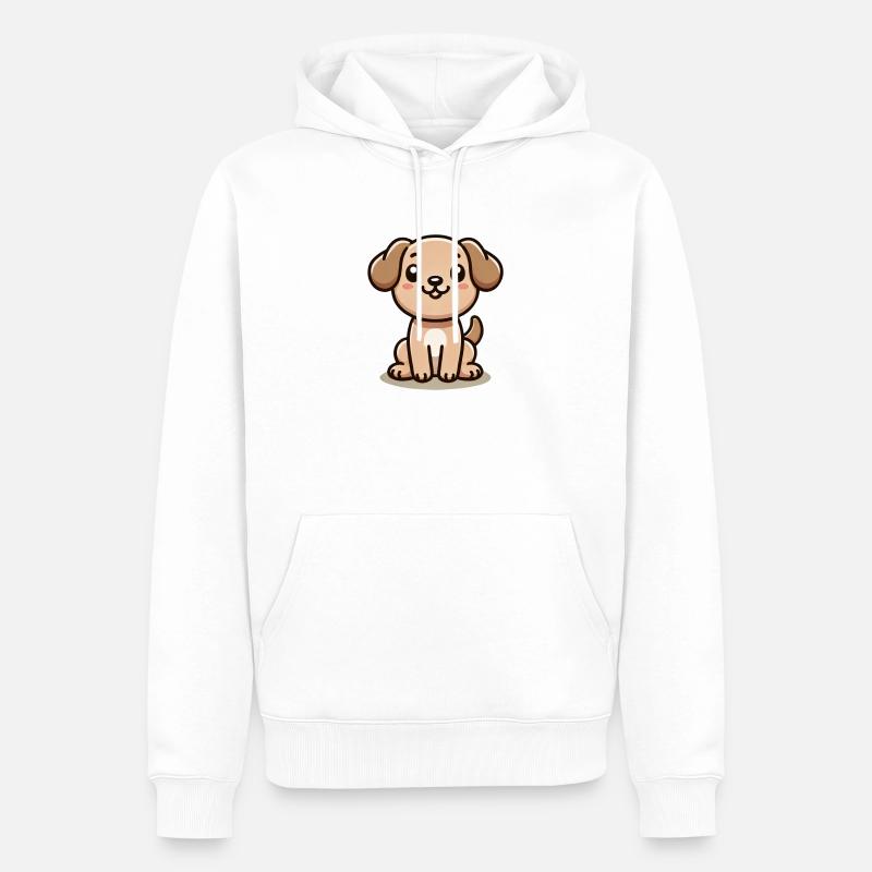 Chiot mignon - Sweat à capuche Premium bio Homme - blanc