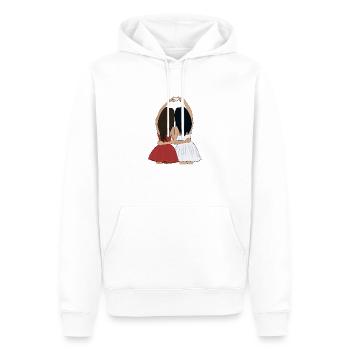 Meilleur ami - Sweat à capuche Premium bio Homme - blanc - Devant - Nico (187cm)