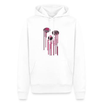 Pieuvre spatiale - Sweat à capuche Premium bio Homme - blanc - Devant - Nico (187cm)