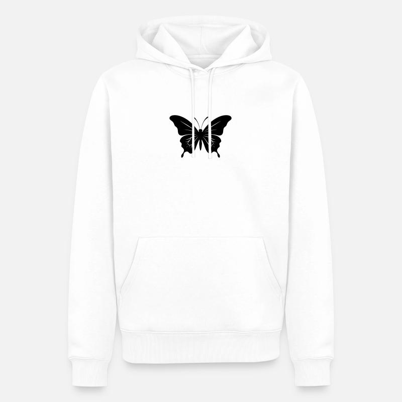 Papillon. papillon - Sweat à capuche Premium bio Homme - blanc
