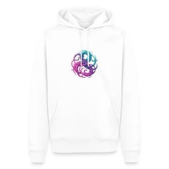entrelat celtique coeur de breizh - Sweat à capuche Premium bio Homme - blanc - Devant - Nico (187cm)