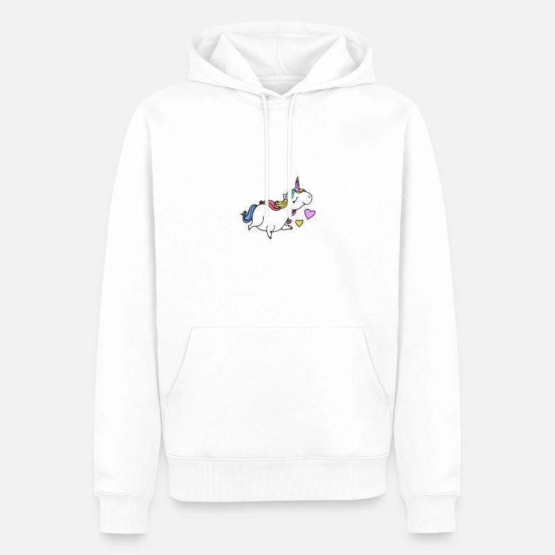 Licorne douce épaisse - Sweat à capuche Premium bio Homme - blanc