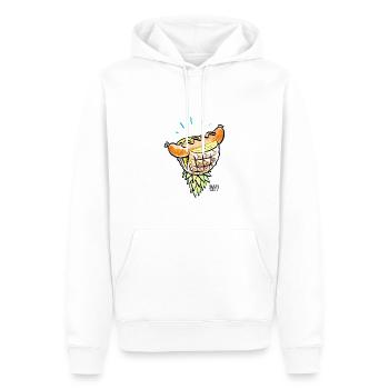 tropical wurst - Männer Premium Bio Hoodie - Weiß - Vorne - Nico (187cm)