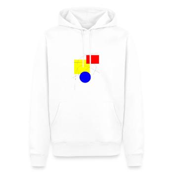 Abstrakte 1 Formen - Männer Premium Bio Hoodie - Weiß - Vorne - Nico (187cm)