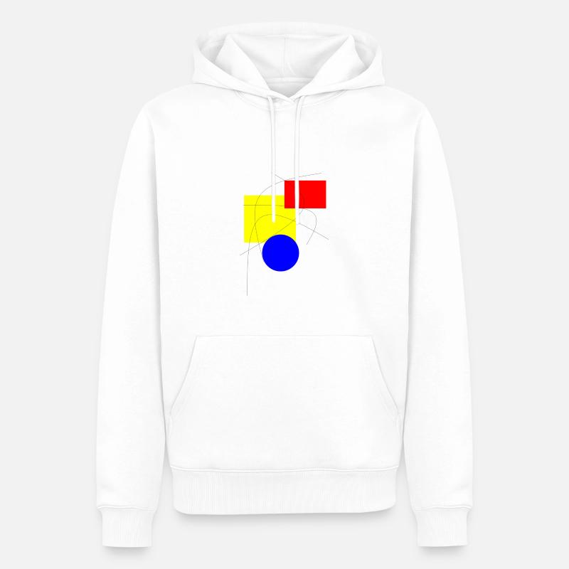 Abstrait 1 Formes - Sweat à capuche Premium bio Homme - blanc
