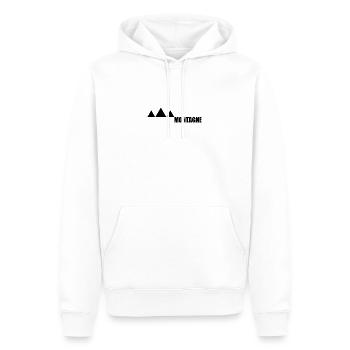 Montagnes Montagne - Sweat à capuche Premium bio Homme - blanc - Devant - Nico (187cm)