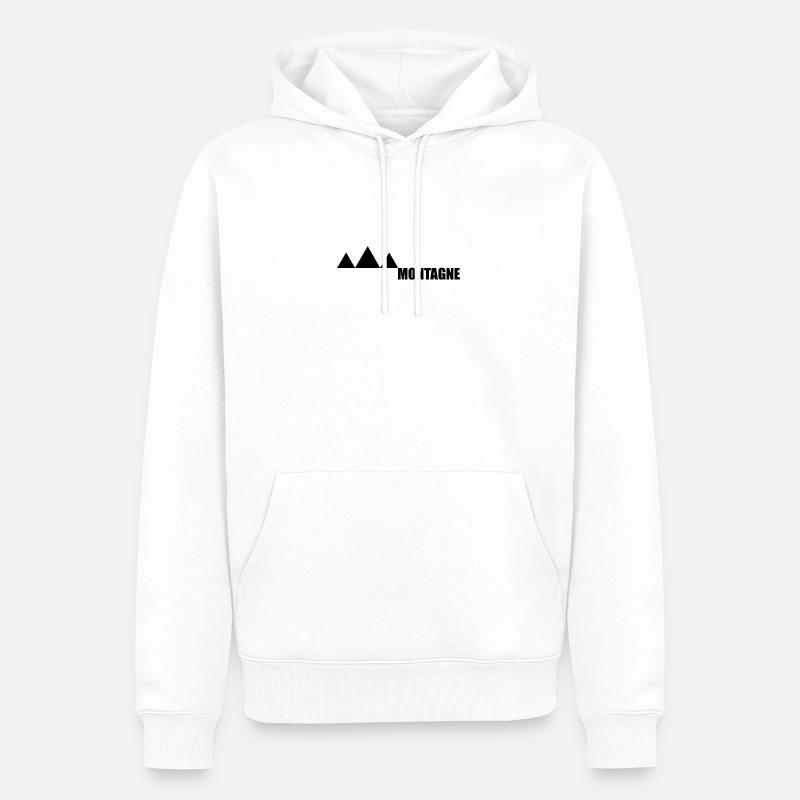 Berge Berg - Männer Premium Bio Hoodie - Weiß