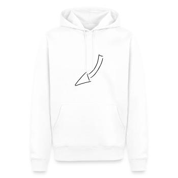 Pfeil Zeichnung Skizze schwarz - Männer Premium Bio Hoodie - Weiß - Vorne - Nico (187cm)