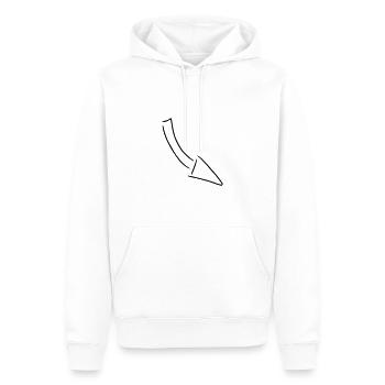 Pfeil Zeichnung Skizze schwarz - Männer Premium Bio Hoodie - Weiß - Vorne - Nico (187cm)