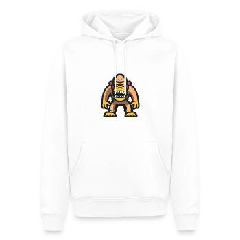 Gorille Halloween Bande dessinée Zombie - Sweat à capuche Premium bio Homme - blanc - Devant - Nico (187cm)