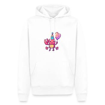 Homard Crabe Anniversaire Bébé - Sweat à capuche Premium bio Homme - blanc - Devant - Nico (187cm)