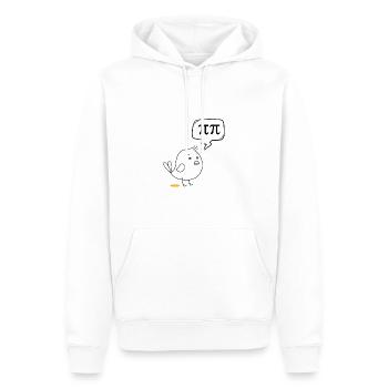 Pi - Männer Premium Bio Hoodie - Weiß - Vorne - Nico (187cm)