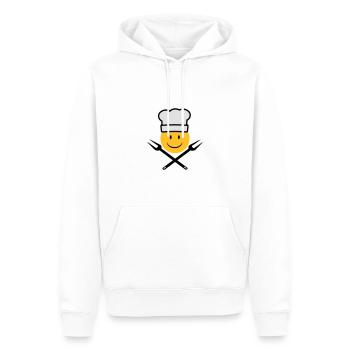 griller - Sweat à capuche Premium bio Homme - blanc - Devant - Nico (187cm)