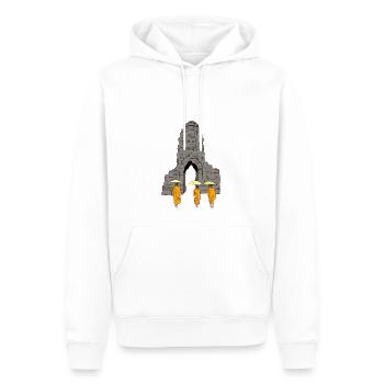 Cambodge Temple Khmer Moine Drapeau I Cadeau - Sweat à capuche Premium bio Homme - blanc - Devant - Nico (187cm)
