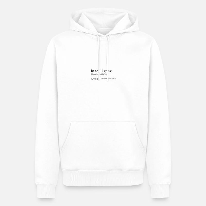 Définition de l'intelligence (drôle) - Sweat à capuche Premium bio Homme - blanc