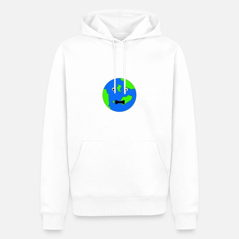 Sol avec mouche - Sweat à capuche Premium bio Homme - blanc