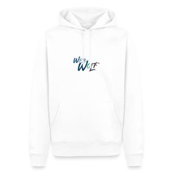 webWolf - Männer Premium Bio Hoodie - Weiß - Vorne - Nico (187cm)