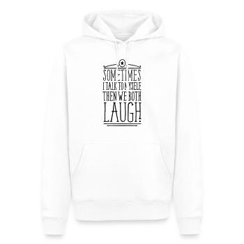 Sometimes We Both Laugh - Männer Premium Bio Hoodie - Weiß - Vorne - Nico (187cm)